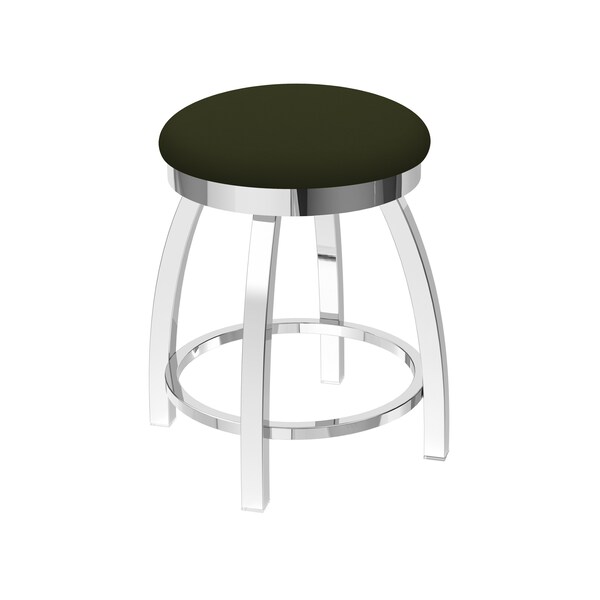 18" Swivel Vanity Stool, Chrome Finish, Canter Pine Seat